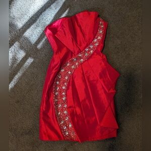 Fancy red mini dress